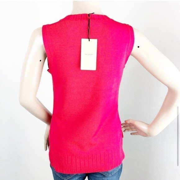 NEW Halogen red chinoise ribbed sleeveless top - Picture 4 of 7